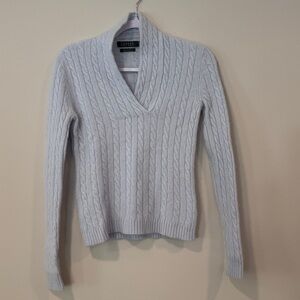 Ralph Lauren Light Gray Cable Knit Sweater